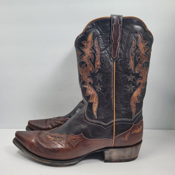 Dan Post Men's Brown Black Western Cowboy Boots DP2565 US Size 13D - Picture 2 of 11